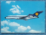 414 - Boeing 727 Europa Jet Lufthansa / avion / Carte postala necirculata, Printata