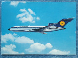 414 - Boeing 727 Europa Jet Lufthansa / avion / Carte postala necirculata, Printata