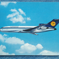 414 - Boeing 727 Europa Jet Lufthansa / avion / Carte postala necirculata