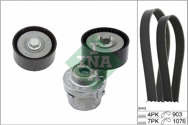 INA 529 0383 10 Set curea transmisie cu caneluri