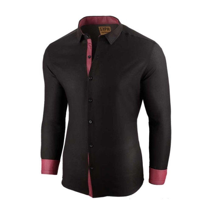 Camasa pentru barbati, neagra, slim fit, business - Oxford Camasa pentru barbati, neagra, slim fit, business - Oxford
