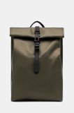 Rains rucsac Rolltop Rucksack Mini W3 culoarea verde, mare, uni, 13330
