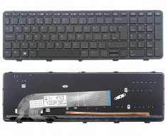 Tastatura laptop HP Probook 450 G2 neagra cu rama si iluminare foto