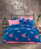 Cumpara ieftin Set Lenjerie de pat double, Sax Blue, 220x200 cm