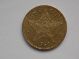 ONE CENT 1966 BAHAMAS, America Centrala si de Sud