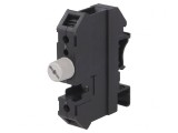 Clemă siguranțe cilindrice 5x20mm 10A 800VAC pentru șină DIN