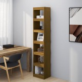 Bibliotecă/Separator cameră, maro miere, lemn masiv de pin
