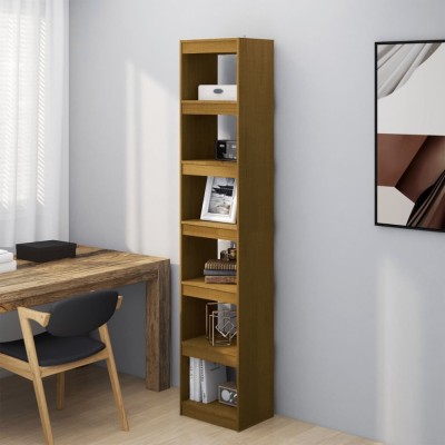 Bibliotecă/Separator cameră, maro miere, lemn masiv de pin foto