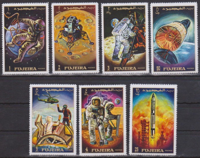 Fujeira 1970 , Cosmos - Apollo 12 , Set Complet MNH