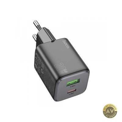 Incarcator Retea HOCO N41 20W 3A 1 x USB-A - 1 x USB-C Negru foto