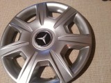 Capace Roti 15 inch Mercedes - Set 4 Bucati, Gri, Flexibile, Emblema Metalica - Calitate Superioara