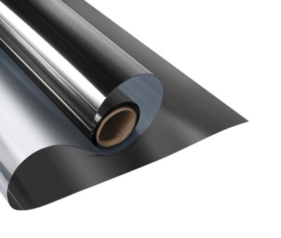 Folie Decorativa Pentru Geamuri, cu Efect de Oglinda Pentru Intimitate si Protectie Solara, Negru, 60 x 300 cm, BZRSH foto