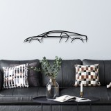 Cumpara ieftin Tablou metalic Bugatti Negru 70x13 cm