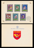 1974 Romania, CM de Fotbal - Munchen, carnet FDC de protocol LP 851