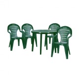 Cumpara ieftin Set mobilier de grădină Bonaire 4+1, verde &icirc;nchis