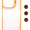 Husa Protectie din Policarbonat cu stativ si protectie camere, pentru iPhone 13 Pro, Portocaliu