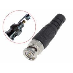 Set 8 conectori BNC pe fir, mufa tata, camere supraveghere video, pentru cablu coaxial