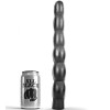 Dildo Anal Negru Justforme, Ondulat, Flexibil, 32cm, Compatibil Lubrifiant Apa/Silicon