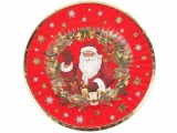 Set 8 farfurii Craciun hartie multicolora &Oslash; 21 cm