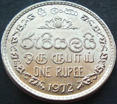 Moneda exotica 1 RUPIE - SRI LANKA, anul 1992 *cod 1771 B = A.UNC foto