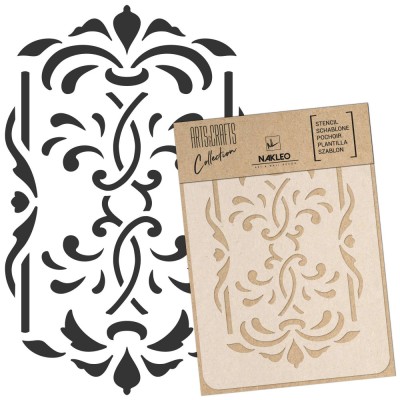 Reutilizabil Șablon - Craft - Scrapbooking // ORNAMENT CLASIC BAROC #2 - A3 (30x42cm) foto