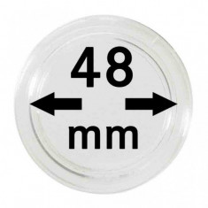 Capsule monede, transparente, 10 buc, diametru 48 mm, made in Germania