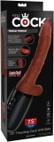 Vibrator Pipedream &raquo;Thrusting Cock with Balls&laquo; 19 cm - Maron