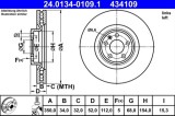 Disc frana ATE 24.0134-0109.1