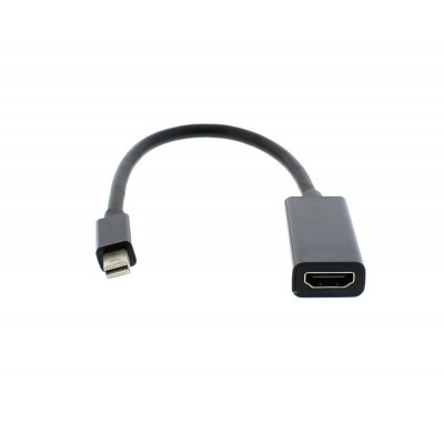 Adaptor Well, HDMI mama, mini displayport tata, 15 cm, Negru foto