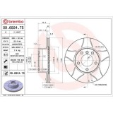 Set disc frana BMW 5 (E39) 09.95-07.03, 5 Touring (E39) 09.96-06.04, Fata, 296X22mm, ventilat, BREMBO