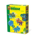 Set creativ Green Beedz &ndash; Margele de calcat Triceraptos, SES Creative