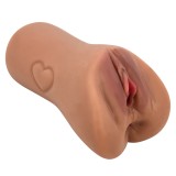 Masturbator Elena Brown, Design Vagin Realistic, Moale Flexibil, Canal Texturat, Culoare Brun, 14.5 cm