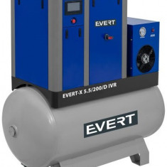 Compresor Aer Evert 200L, 400V, 5.5kW EVERT-X5,5/200/D IVR