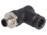 Conector M12 tată 4 pini 250V &icirc;n unghi 90&deg; IP67 pe cablu - TE Connectivity