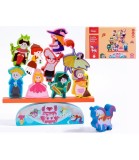 Joc de Echilibrare cu Figurine din Lemn
