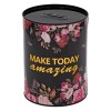 Pusculiță Metalică, Model Make Today Amazing, Diametru 12 cm, &Icirc;nălțime 16 cm, Negru, Oem
