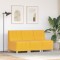 vidaXL Unitate Sofa Modulară Fără Brațe 3 pcs Galben deschis