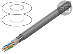 Cablu LANBERG F/UTP CCA PVC gri 100m pentru transmitere date 100Mbps