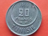 TUNISIA-20 FRANCS 1950