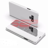 Husa Clear View Mirror Silver Samsung Galaxy Note 10 Plus, Protectie Premium, Montare Usoara