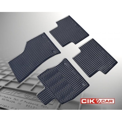 Set covorase auto din cauciuc Skoda Octavia 3 (5E) 2013-2020; Skoda Octavia 4 2020-, Negre AutoDrive ProParts