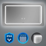 Oglinda de baie Leziter 120x60 cm cu iluminare LED, touch si dimmer IP44