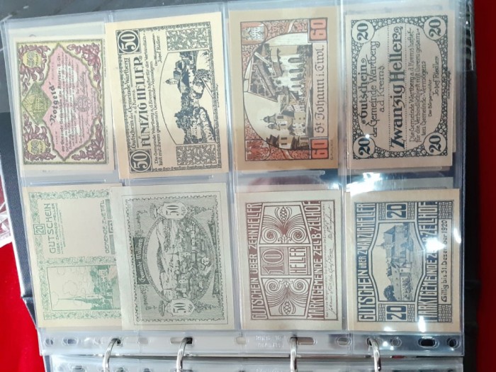 Asignate, Austria, 1920- 1921, set, 95 bucati cu catalogul aferent