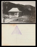 1935 Ilustrata turistica cu stampila triunghiulara Cabana Piatra Mare, Hohenstein, Nagykőhavas