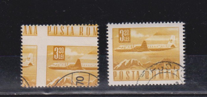 ROMANIA 1970 UZUALE ,EROARE DE DANTELURA LA VALOAREA DE 3 LEI STAMPILAT