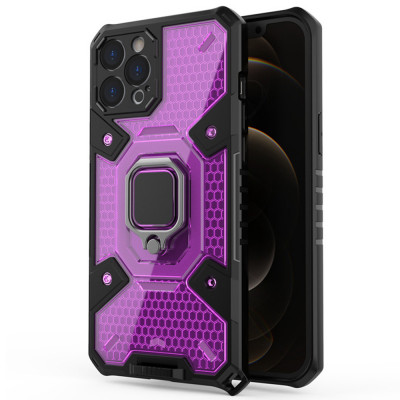 Husa pentru iPhone 12 Pro Max, Techsuit Honeycomb Armor, Rose-Violet foto