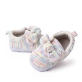 Pantofiori cu fundita - Curcubeu (Marime Disponibila: 3-6 luni (Marimea 18