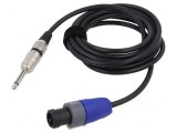 Cablu Audio Jack 6,3mm la SpeakON 3m Negru