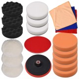 vidaXL Set bureți de lustruire, 18 piese, 150 mm
