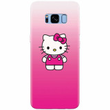 Husa silicon pentru Samsung S8, Cute Pink Catty